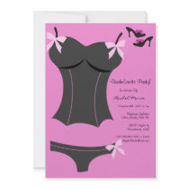 Pink and Black Bachelorette Party Invitation