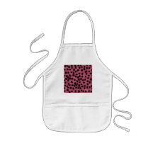 Pink and Black Cheetah Print Pattern. Apron