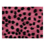 Pink and Black Cheetah Print Pattern. Invite