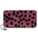 Pink and Black Cheetah Print Pattern. iPod Speaker