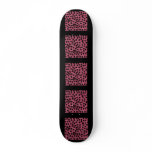 Pink and Black Cheetah Print Pattern. Skate Board Decks