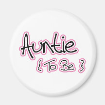 Pink and Black Design for Aunts Magnets