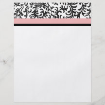 Pink and Black Floral Pattern Personalised Flyer