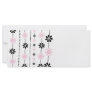 Pink and black flowers pattern