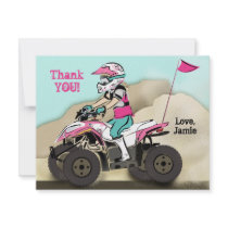 Pink and Black Girl ATV Rider