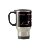 Pink and Black High Heeled Fashion Shoe Shopping mugs
