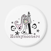 Pink and Black Honeymooners Refrigerator Magnets