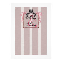 Pink and Black Invitations