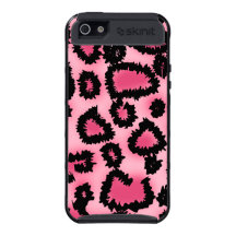 Pink and Black Leopard Print Pattern. Cases For iPhone 5