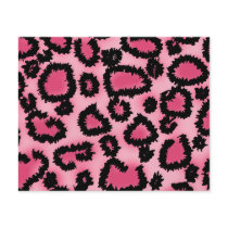 Pink and Black Leopard Print Pattern. Flyer