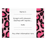 Pink and Black Leopard Print Pattern. Announcements