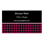 Pink and Black Modern Diamond Design Business Card Templates