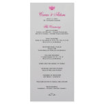 Pink and Black Orchid Wedding Program rack cards