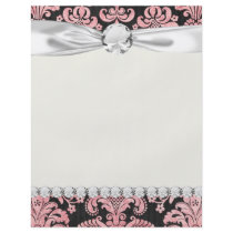 pink and black ornate fleur chic damask full colour flyer