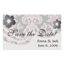 pink and black ornate fleur chic damask rectangle stickers