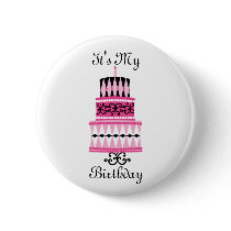 Pink and Black Party Cake