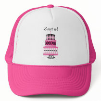 Pink and Black Party Cake Hat