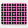 Pink and Black Polka Dot Mousepad