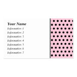 Pink and Black Polka Dot Pattern. Spotty. Business Card