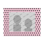 Pink and Black Polka Dot Pattern. Spotty. Postcard
