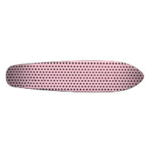 Pink and Black Polka Dot Pattern. Spotty. Custom Skate Board