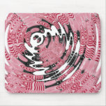 Pink and Black Ripple Mouse Mats
