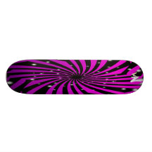 PInk and black starburst Skate Deck