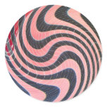 pink and black round stickers