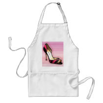 Pink and Black Stripe Apron