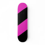 Pink and Black Striped Skateboard