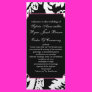 pink and black Wedding program Rack Card Design
