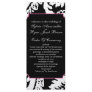pink and black Wedding program Rack Card Design