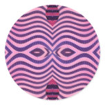 pink and black wild round sticker