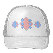 Pink and Blue Argyle Cap Hat