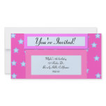 Pink and Blue Birthday Invite Photo Card photo cards