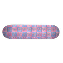 Pink and Blue Bows Skate Board Deck