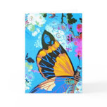 Pink and Blue Butterfly greeting or note Cards