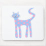 Pink and Blue cat Mousepad