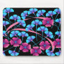 Pink and Blue Flowers Mousepads