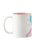 Pink and Blue Ribbon splash with footprints mugs
