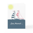 Pink and blue sailboats cards