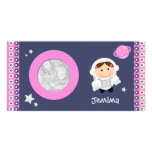 Pink and Blue Stars Spacegirl Photo Card