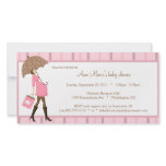 Pink And Brown Baby Shower Invitation photo cards