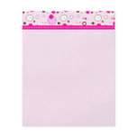 Pink and Brown Circles Stationery flyers
