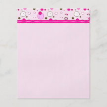 Pink and Brown Circles Stationery Personalized Flyer