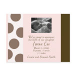 Pink and Brown Dots Postcard (Customisable)