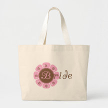 Pink and Brown Flower Bride Tshirts and Gifts Canvas Bag