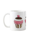 Pink and chocolate cupcakes cupcake mug