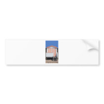 Pink and Cream Beach Hut Bumper Stickers