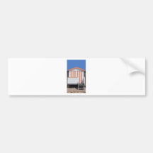 Pink and Cream Beach Hut Bumper Stickers